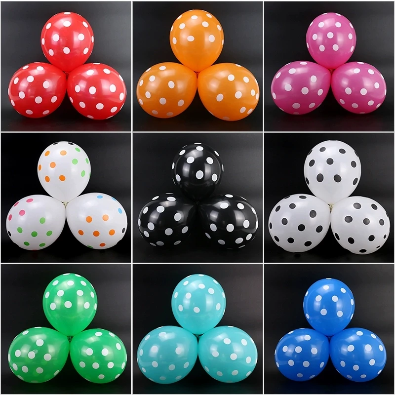 20Pcs Color Polka Dot Printed Latex Balloons Birthday Party Adult Wedding Decorations Globos Baby Shower Balloon Party Supplier
20Pcs Color Polka Dot Printed Latex Balloons Birthday Party Adult Wedding Decorations Globos Baby Shower Balloon Party Supplier