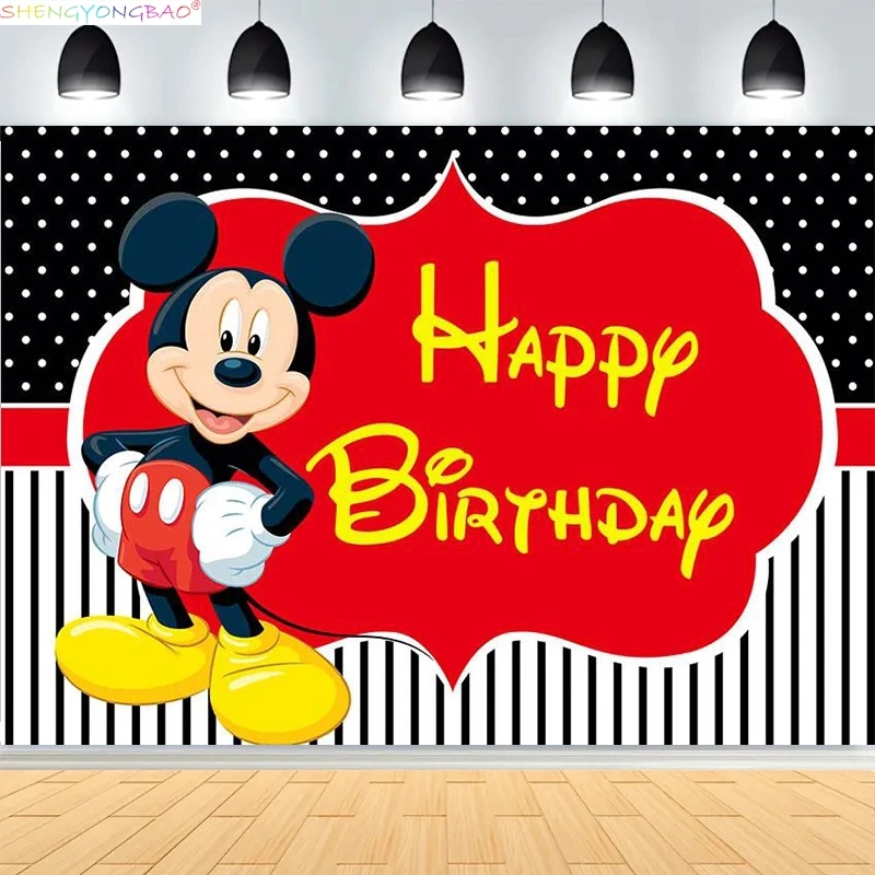 Disney Mickey Mouse Kids Happy Birthday Background Minnie Party Decorations Baby Shower Disneyland Photography Backdrops XC-14
Disney Mickey Mouse Kids Happy Birthday Background Minnie Party Decorations Baby Shower Disneyland Photography Backdrops XC-14