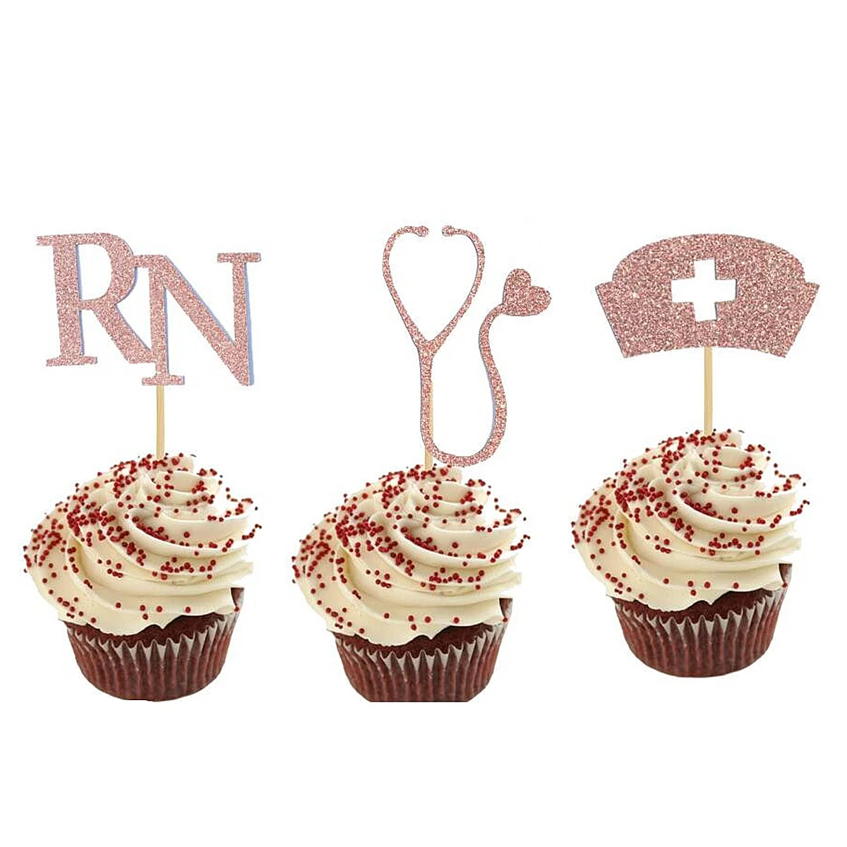 24Pcs Nurse Cupcake Picks Rose Gold Creative Nursing School Cake Decoration Party Dessert Topper Graduation Accessory
24Pcs Nurse Cupcake Picks Rose Gold Creative Nursing School Cake Decoration Party Dessert Topper Graduation Accessory