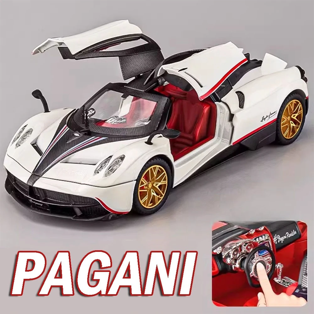 1:24 Pagani Huayra Zonda, модель спортивного автомобиля, игрушки из сплава, литые под давлением миниатюрные суперавтомобили, звуковой свет, двери с открытым отверстием, подарки для детей
1:24 Pagani Huayra Zonda, модель спортивного автомобиля, игрушки из сплава, литые под давлением миниатюрные суперавтомобили, звуковой свет, двери с открытым отверстием, подарки для детей
