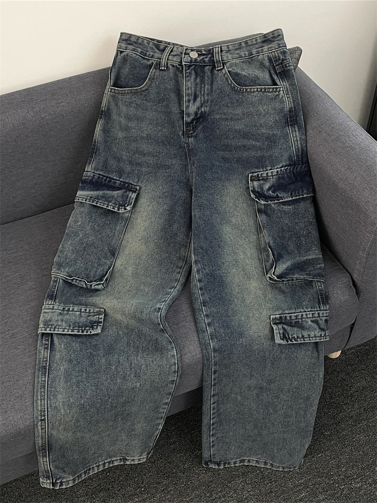 Heavyweight Washed Vintage Workwear Jeans Men's Spring New Design Loose Wide Leg Casual Long Pants Multiple Pockets
Heavyweight Washed Vintage Workwear Jeans Men's Spring New Design Loose Wide Leg Casual Long Pants Multiple Pockets