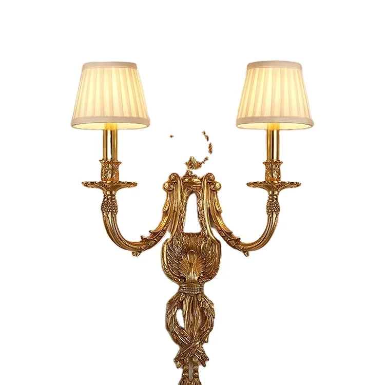 European Luxury Copper Lampshade for Living and Bedroom Walls with LED Lighting
European Luxury Copper Lampshade for Living and Bedroom Walls with LED Lighting