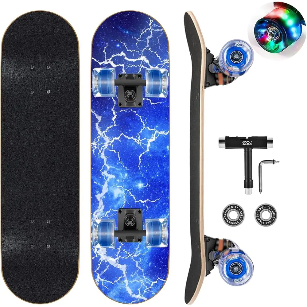 Colorful Wheeled Skateboards for All Ages: 9-Layer Maple Deck with Concave Design
Colorful Wheeled Skateboards for All Ages: 9-Layer Maple Deck with Concave Design