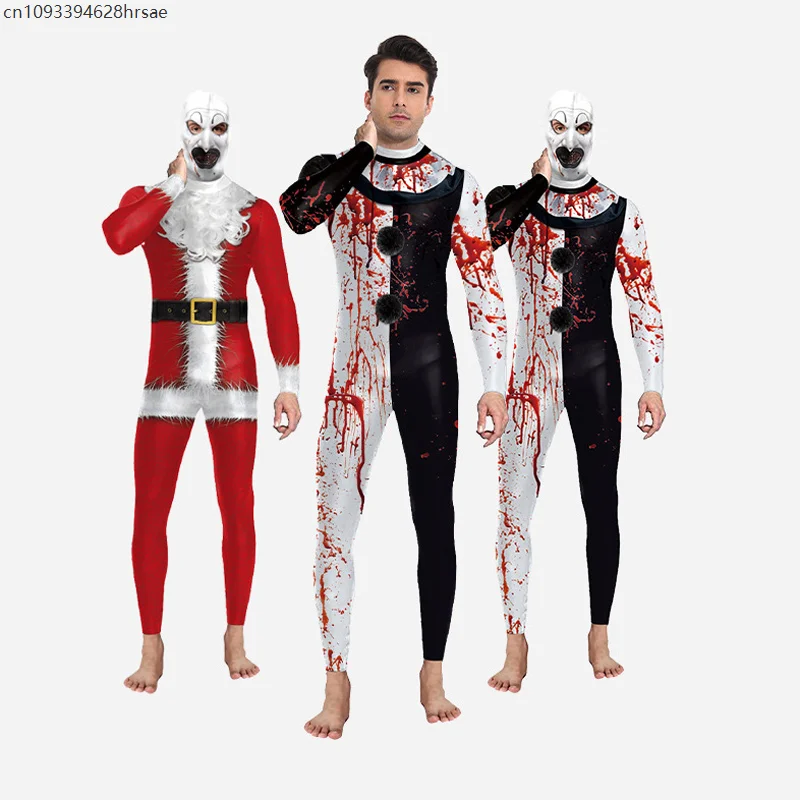 Horror 2025Terrifier 3 Cosplay Jumpsuit Art The Clown Bloody Bodysuit Halloween Zentai Suit Adult Holiday Party Catsuit
Horror 2025Terrifier 3 Cosplay Jumpsuit Art The Clown Bloody Bodysuit Halloween Zentai Suit Adult Holiday Party Catsuit