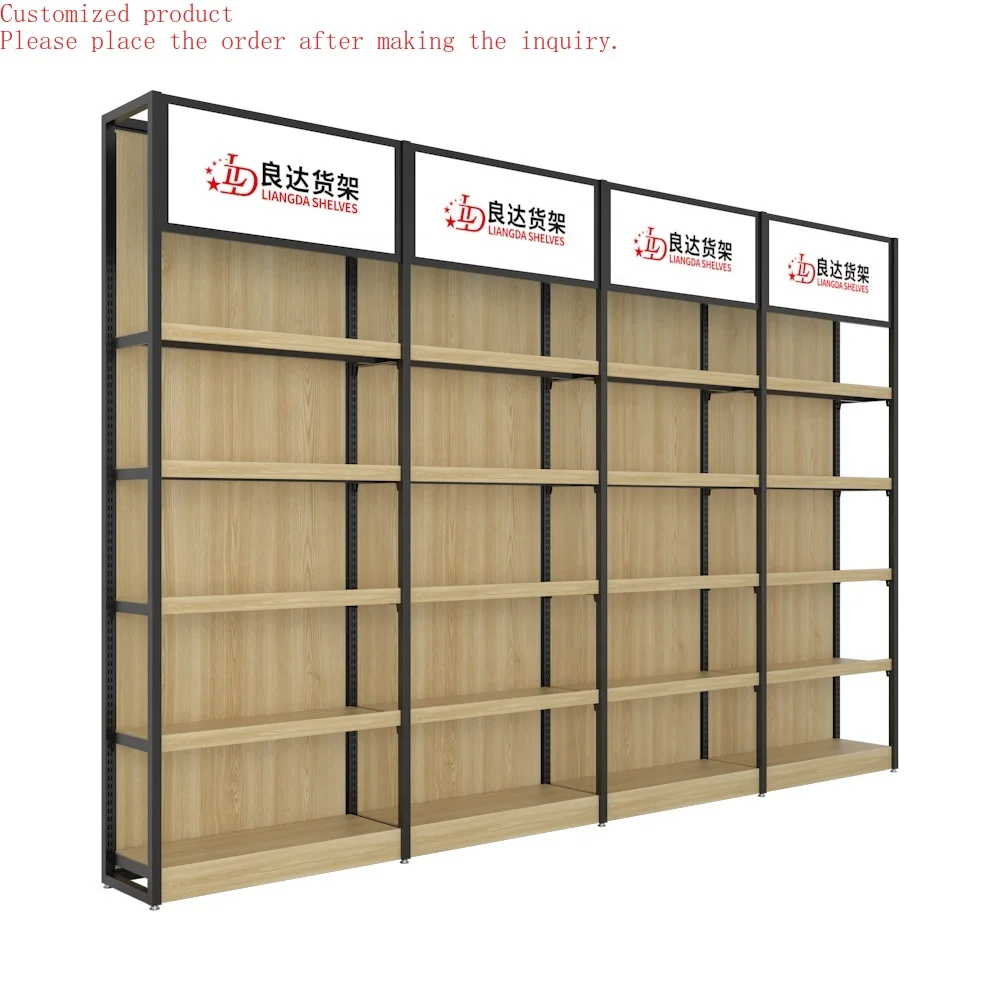 Custom.LD 37# Retail Store Used Metal and Wooden Supermarket Rack for Shop Sale Display Shelf
Custom.LD 37# Retail Store Used Metal and Wooden Supermarket Rack for Shop Sale Display Shelf