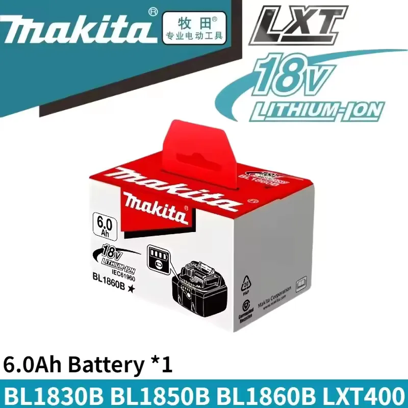 100% Original Makita Battery, 18V 6.0Ah Rechargeable Battery, Replacing Makita BL1830BL1840BL1850BL1860B, Power Tool Battery
100% Original Makita Battery, 18V 6.0Ah Rechargeable Battery, Replacing Makita BL1830BL1840BL1850BL1860B, Power Tool Battery