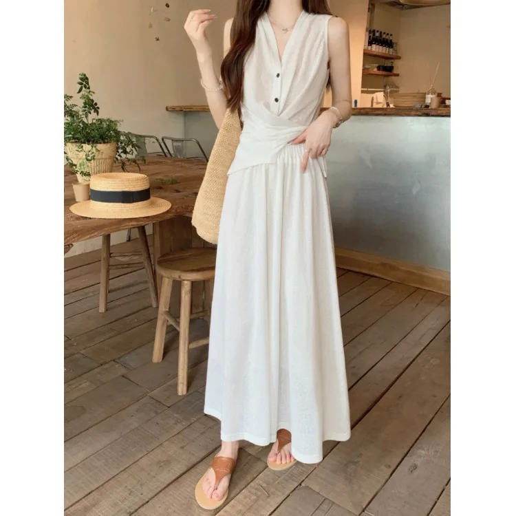 Korean Style Summer 2026 High Waist A-Line Skirt Set with Sash No Sleeve Vest Women's Fashion Ensemble High Waist
Korean Style Summer 2026 High Waist A-Line Skirt Set with Sash No Sleeve Vest Women's Fashion Ensemble High Waist