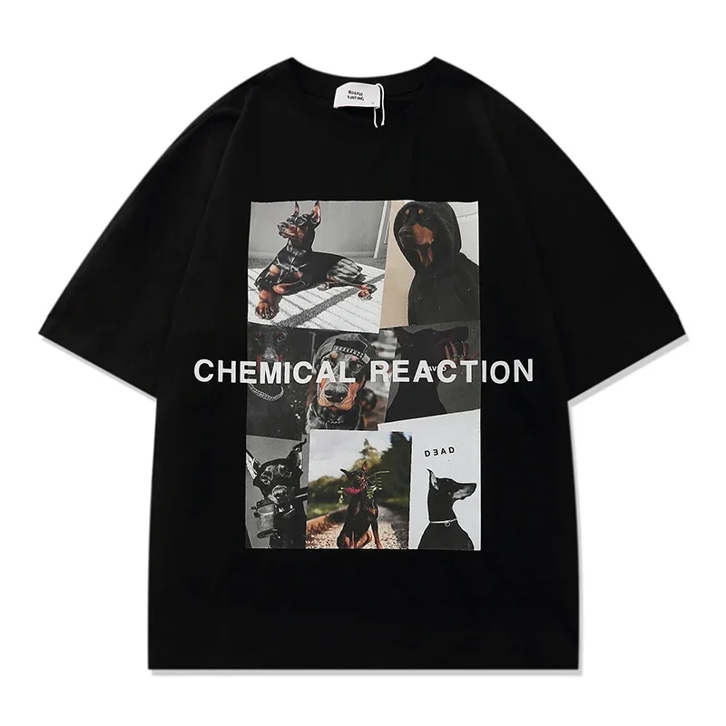 American vintage Doberman Short-Sleeved T-Shirt Top Men's Summer Loose Printed Couple's Casual Half-Sleeved Pull On T-Shirt
American vintage Doberman Short-Sleeved T-Shirt Top Men's Summer Loose Printed Couple's Casual Half-Sleeved Pull On T-Shirt