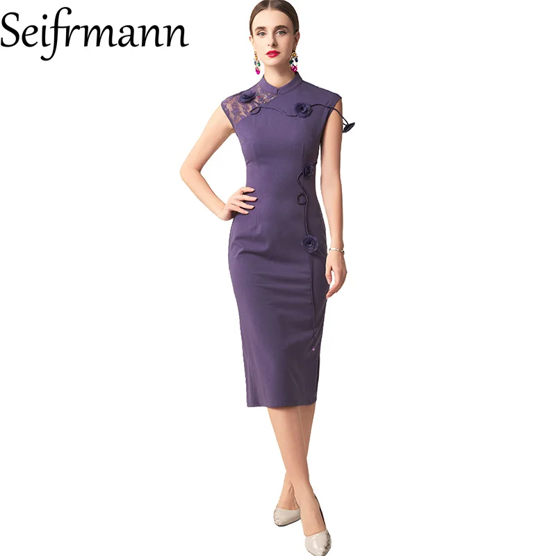 Seifrmann 2026 Summer Women's New Fashionable Stand up Collar Sleeveless stereoscopic Flower Waist cinched Chinese Dress
Seifrmann 2026 Summer Women's New Fashionable Stand up Collar Sleeveless stereoscopic Flower Waist cinched Chinese Dress