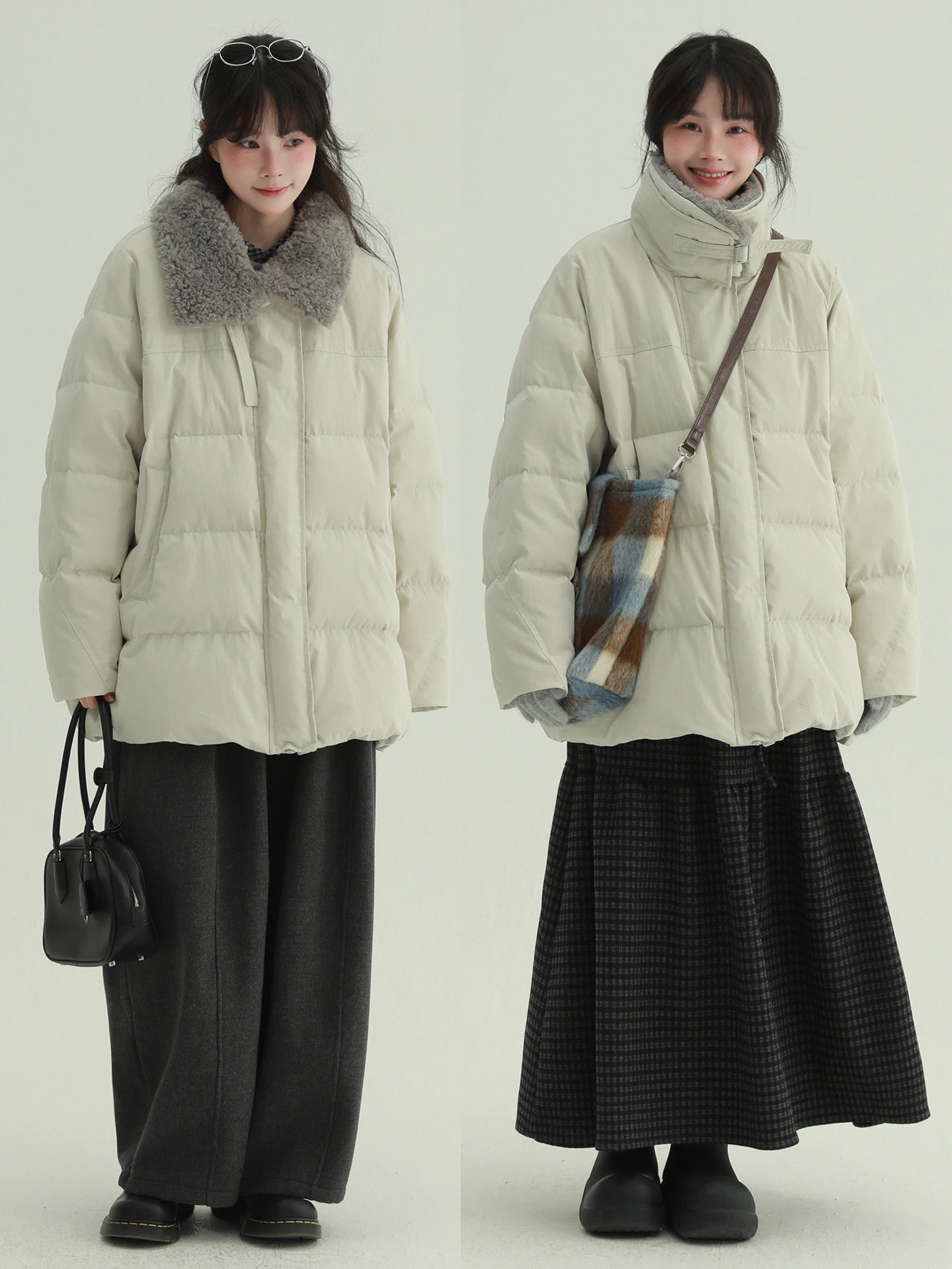 Rare Mid-Length 90 down Women's Puffer Jaet with Removable Fur Collar Casual Warm Outerwear for Winter Thi Long Sve
Rare Mid-Length 90 down Women's Puffer Jaet with Removable Fur Collar Casual Warm Outerwear for Winter Thi Long Sve