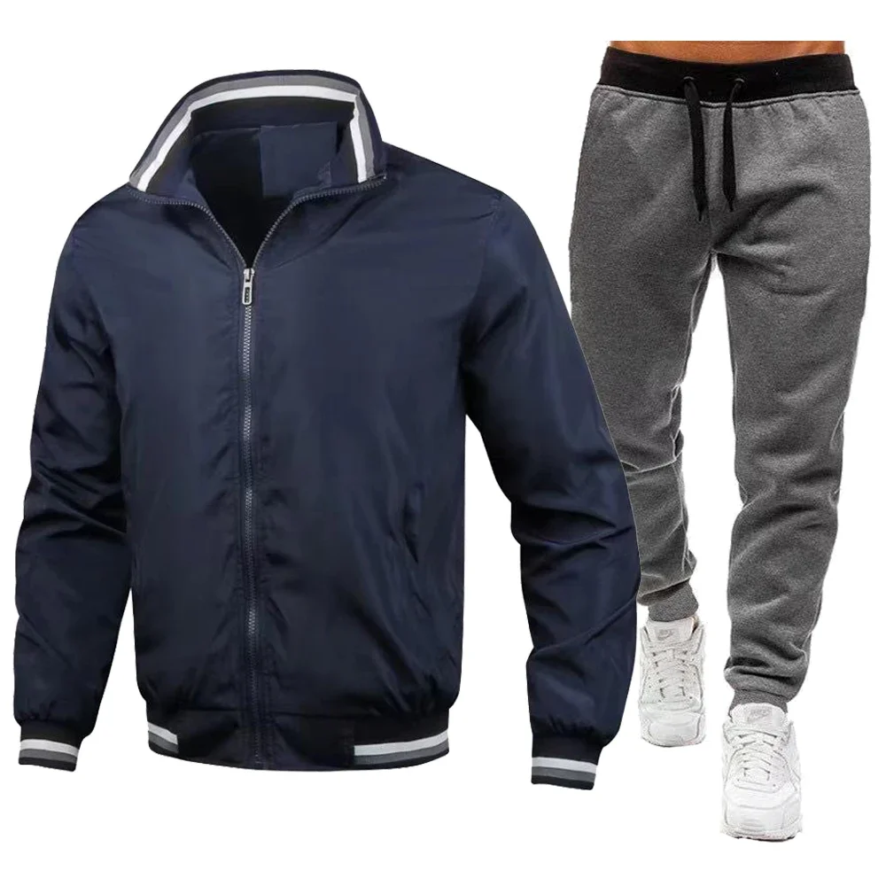 Men's Spring Autumn Tracksuit Casual Sports Jacket Set Zipper Hooded Sweatshirt + Pants 2 Piece Outfit Jogging Suit Outerwear S
Men's Spring Autumn Tracksuit Casual Sports Jacket Set Zipper Hooded Sweatshirt + Pants 2 Piece Outfit Jogging Suit Outerwear S