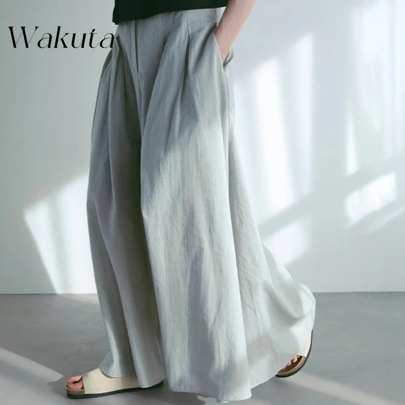 WAKUTA Sexy A-line High Waist Big Swing Pants Falda Vintage Loose Soft Umbrella Elegant Faldas Japan Ruched Capris カラコン Gothic
WAKUTA Sexy A-line High Waist Big Swing Pants Falda Vintage Loose Soft Umbrella Elegant Faldas Japan Ruched Capris カラコン Gothic