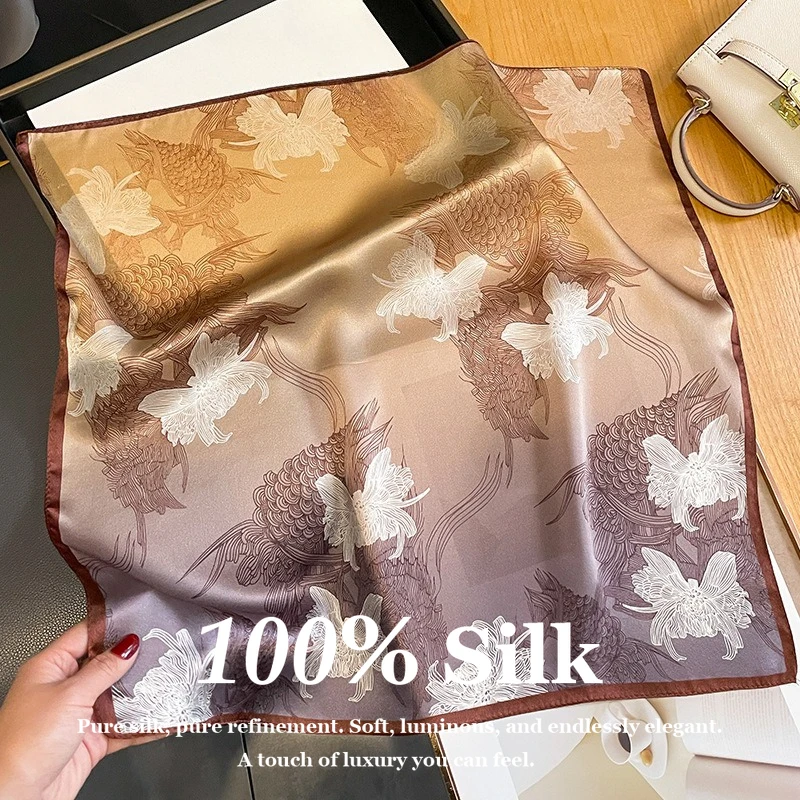100% Real Silk Scarf Women 53x53cm Square Neck Scarf Print Hair Scarf Bandana Foulard Hijab Headscarf Shawl Wrap for Lady Wear
100% Real Silk Scarf Women 53x53cm Square Neck Scarf Print Hair Scarf Bandana Foulard Hijab Headscarf Shawl Wrap for Lady Wear