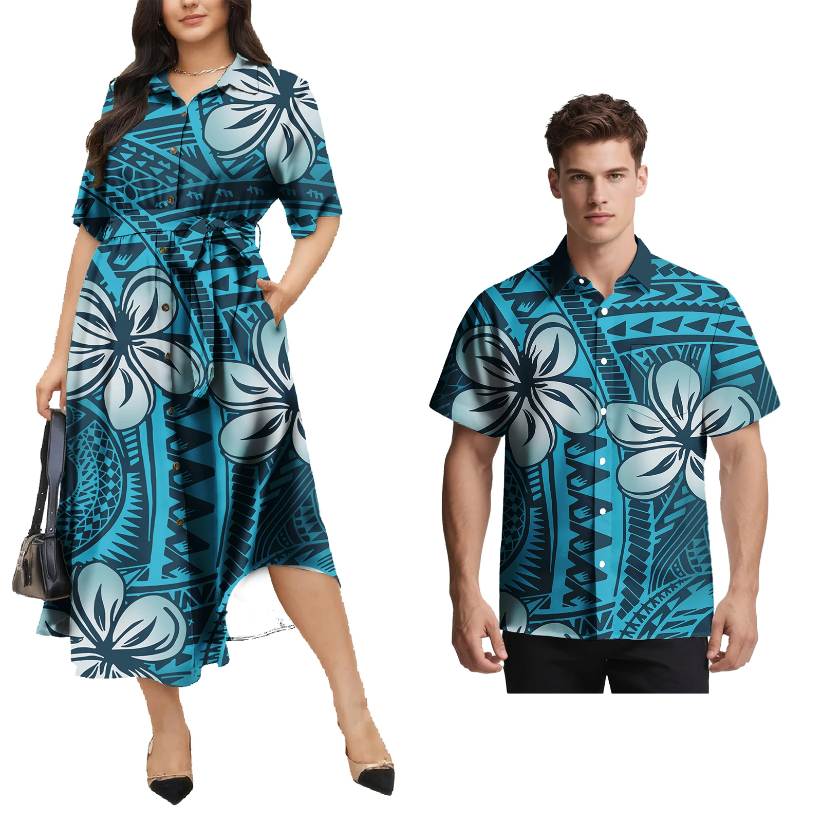 High Quality Couple Suit Custom Hawaiian Button Men Shirts Women Lace-up Samoan Dress Polynesian Party Prom Couple Outfits Tapa
High Quality Couple Suit Custom Hawaiian Button Men Shirts Women Lace-up Samoan Dress Polynesian Party Prom Couple Outfits Tapa