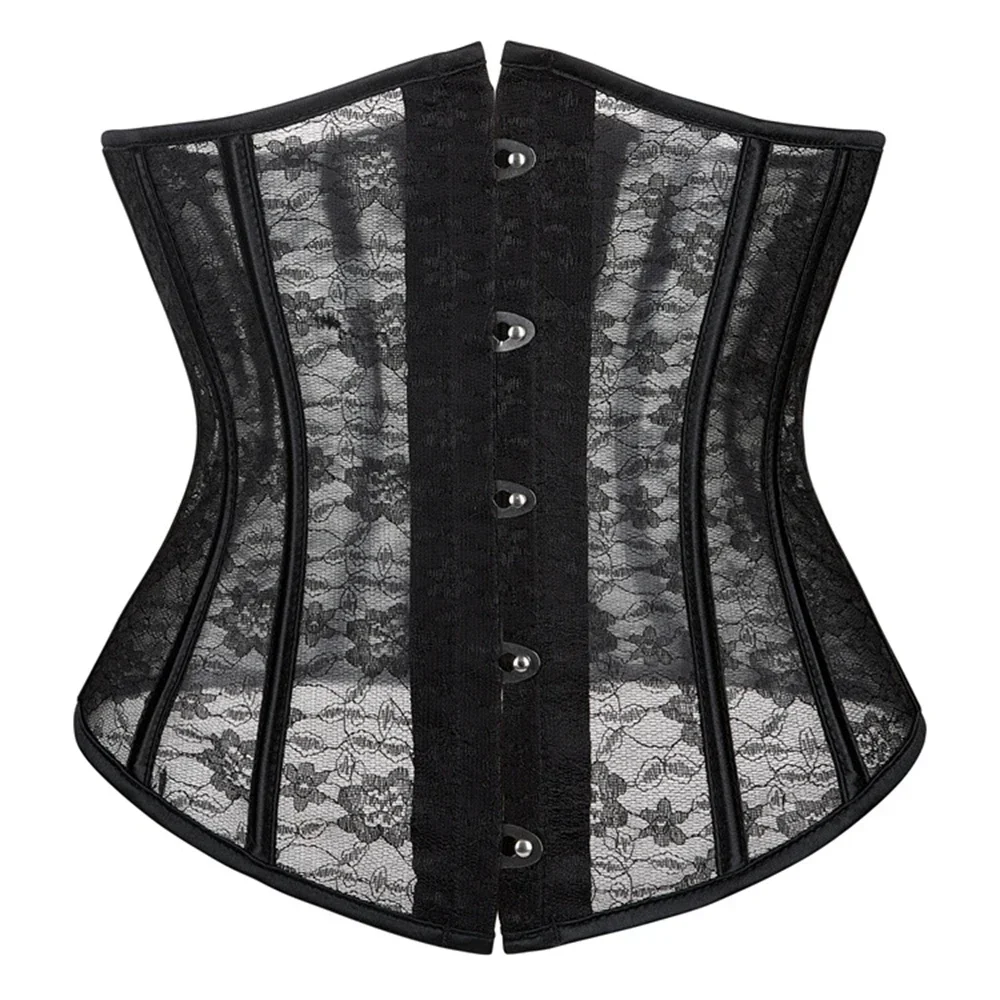 Women Flower Mesh Breathable Sexy Underbust Corset Gothic Waist Trainer Lingerie Lace-up Vintage Bustiers Belt
Women Flower Mesh Breathable Sexy Underbust Corset Gothic Waist Trainer Lingerie Lace-up Vintage Bustiers Belt