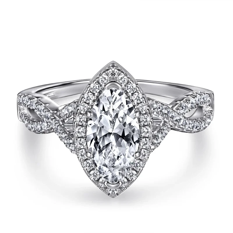 Ring Set Marquise 1 Carat D Color Moissanite S925 Sterling Silver Women Engagement Jewelry
Ring Set Marquise 1 Carat D Color Moissanite S925 Sterling Silver Women Engagement Jewelry