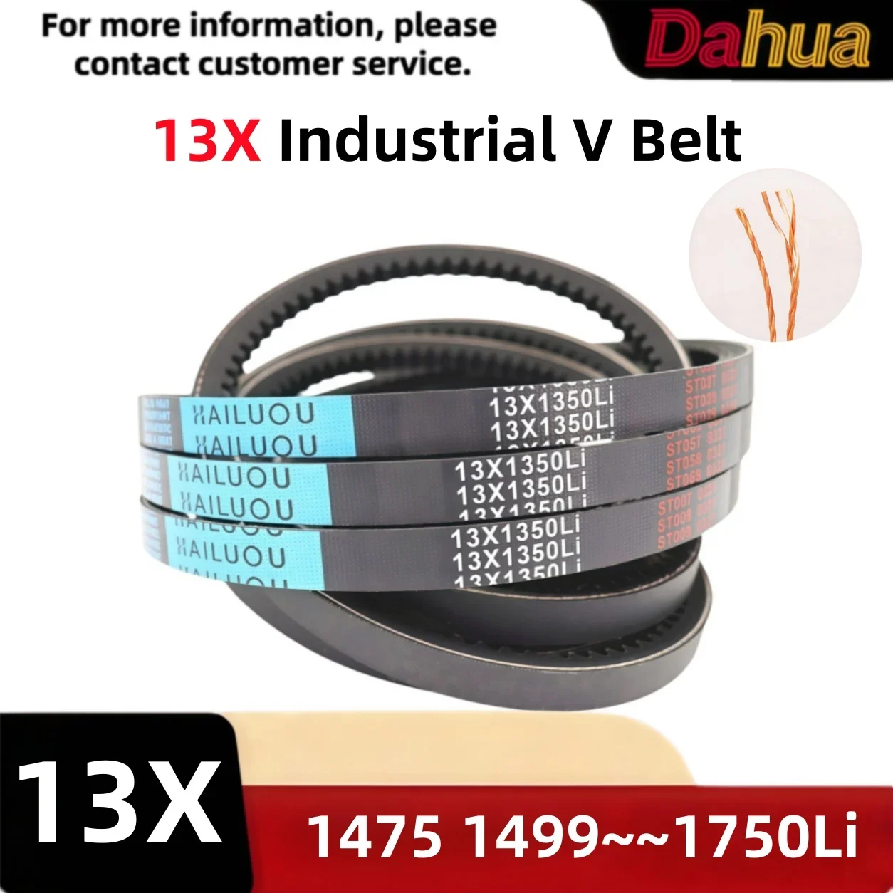 13X AVX13 Heavy Duty Polyester Cogged Belt, ShockProof Fan Drive Belt for Car Truck Tractor, 13mm Top Replacement 1475-1750Li
13X AVX13 Heavy Duty Polyester Cogged Belt, ShockProof Fan Drive Belt for Car Truck Tractor, 13mm Top Replacement 1475-1750Li