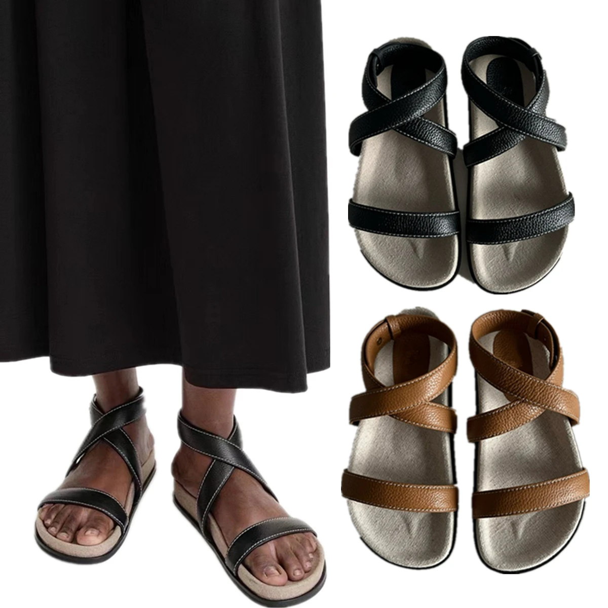 Maxdutti Vintage Roma Lace Shoes Sandals Women Minimalist Genuine Leather Flast Shoes For Summer Linen Insole Sandals Women
Maxdutti Vintage Roma Lace Shoes Sandals Women Minimalist Genuine Leather Flast Shoes For Summer Linen Insole Sandals Women