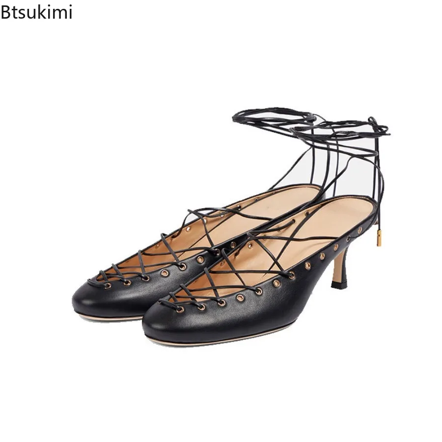 New 2025 Women's Summer Cross Lace Ballet Flat Shoes Round Toe Fashionable and Multifunctional Low Heel Large Sandals for Women
New 2025 Women's Summer Cross Lace Ballet Flat Shoes Round Toe Fashionable and Multifunctional Low Heel Large Sandals for Women