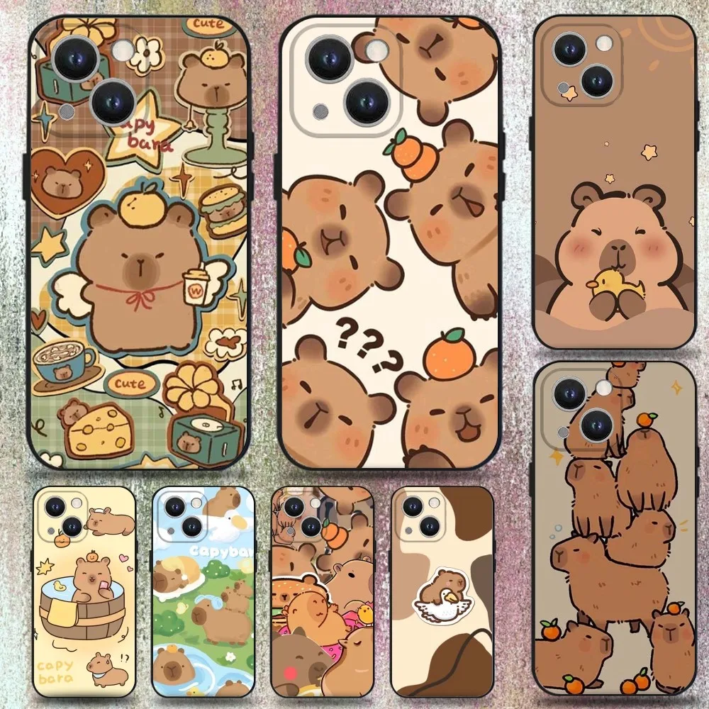 Cute Cartoon Capybara Phone Case For iPhone 16,15,14,13,12,11 Plus,Pro Max,XS,X,XR,SE,Mini,8,7,Soft Silicone Black Cover
Cute Cartoon Capybara Phone Case For iPhone 16,15,14,13,12,11 Plus,Pro Max,XS,X,XR,SE,Mini,8,7,Soft Silicone Black Cover