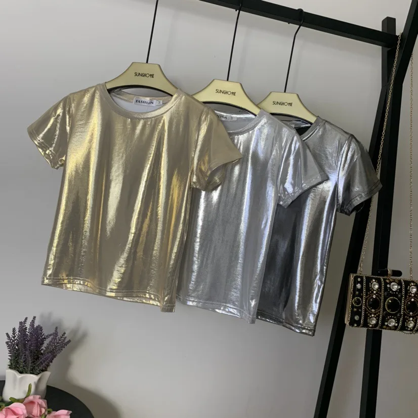 2025 New Men's and Women's Round Neck Shiny Short Sleeved Top Loose Slimming Base T-shirt Student Personalized Short Style
2025 New Men's and Women's Round Neck Shiny Short Sleeved Top Loose Slimming Base T-shirt Student Personalized Short Style