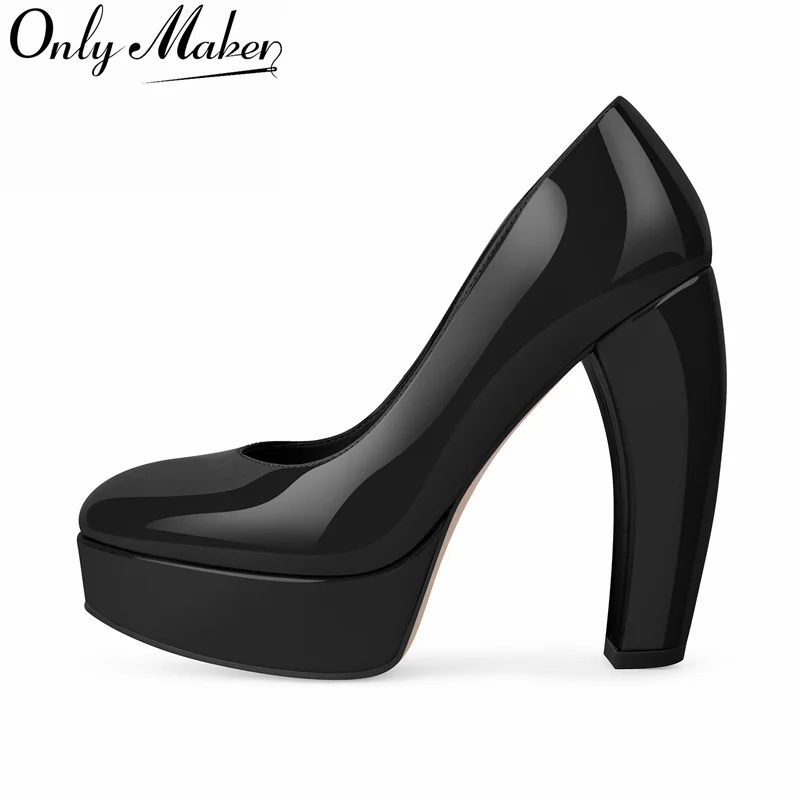 Onlymaker Women Round Toe Platform Patent Leather Chunky Heel Pumps High Heeled Office Dress Classic Pumps Heels
Onlymaker Women Round Toe Platform Patent Leather Chunky Heel Pumps High Heeled Office Dress Classic Pumps Heels