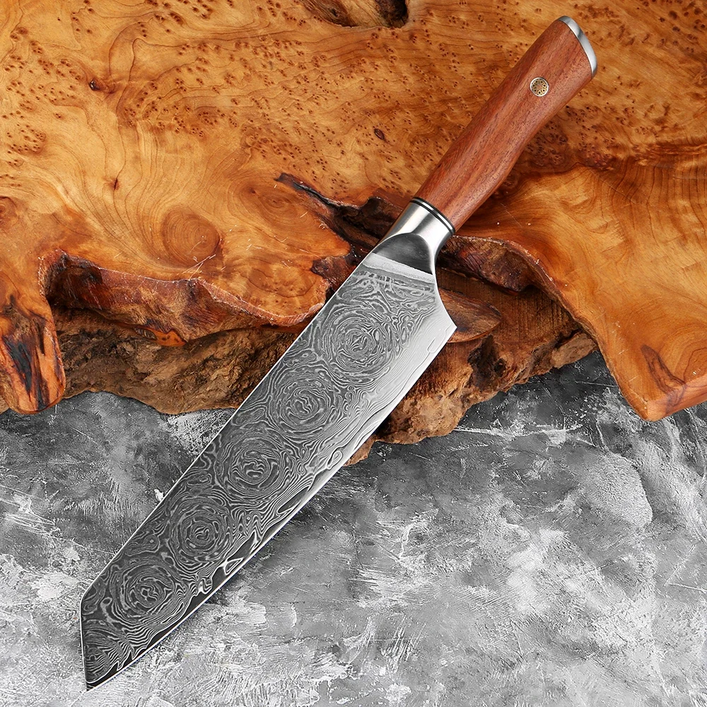 Профессиональный 8-дюймовый нож Кирицукэ из 67-слойной дамасской стали, японский поварской нож, специализированный для рыбы, мяса, суши и сашими
Профессиональный 8-дюймовый нож Кирицукэ из 67-слойной дамасской стали, японский поварской нож, специализированный для рыбы, мяса, суши и сашими