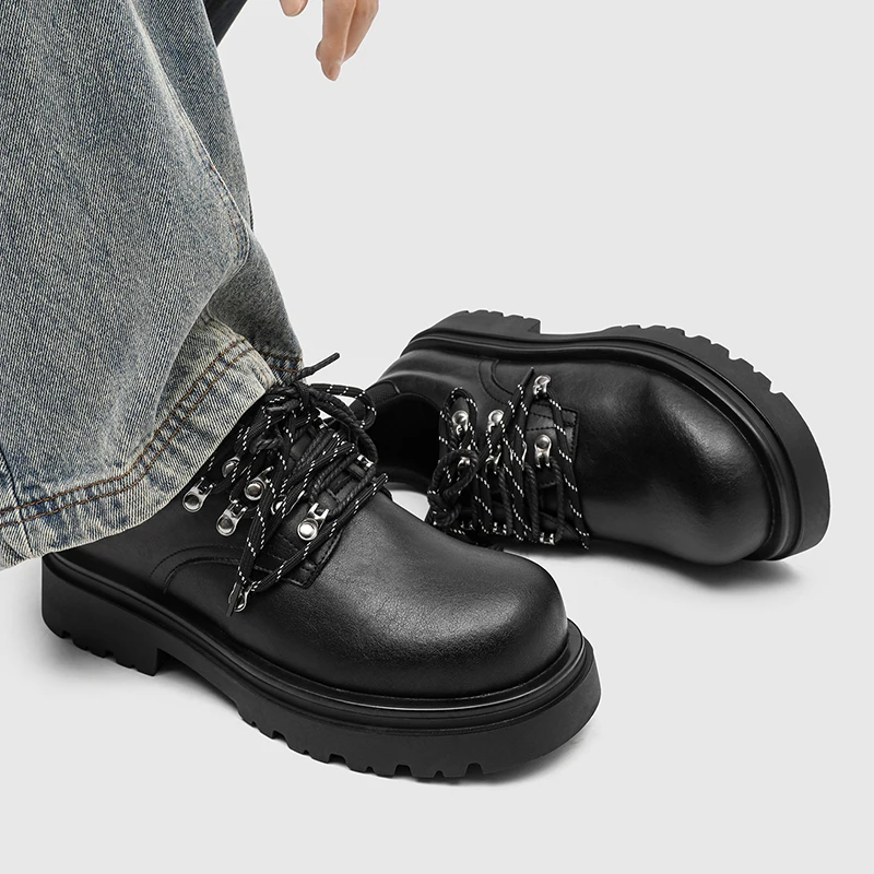 Мужские кожаные туфли дерби, классические модные дизайнерские стили, рабочие, деловые, уличные, черные, на толстой подошве, на шнуровке, хит продаж
Мужские кожаные туфли дерби, классические модные дизайнерские стили, рабочие, деловые, уличные, черные, на толстой подошве, на шнуровке, хит продаж