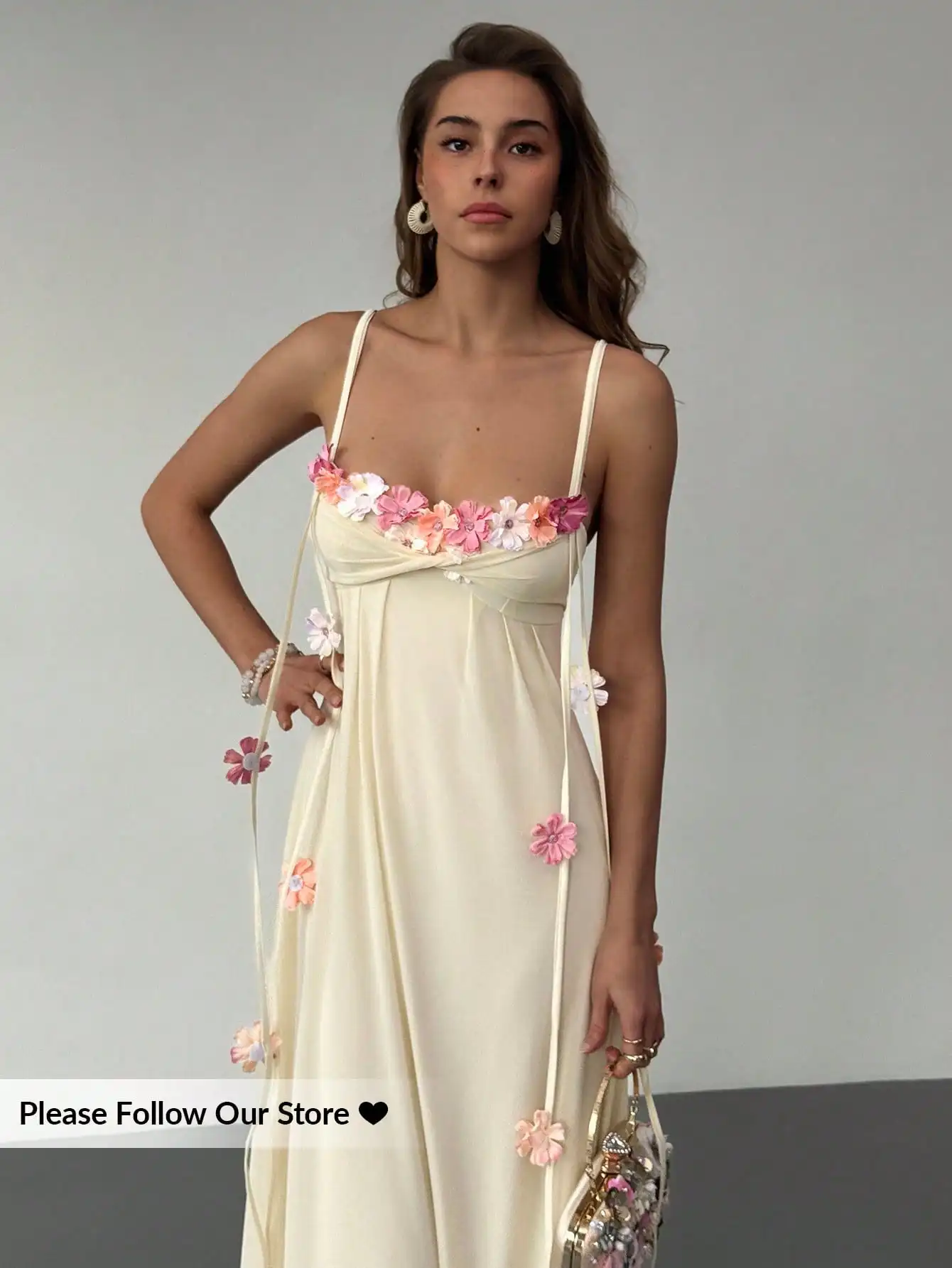 Butter Yellow Slip Dress with 3D Floral Embellishments, Boho Chic Summer Maxi
Butter Yellow Slip Dress with 3D Floral Embellishments, Boho Chic Summer Maxi
