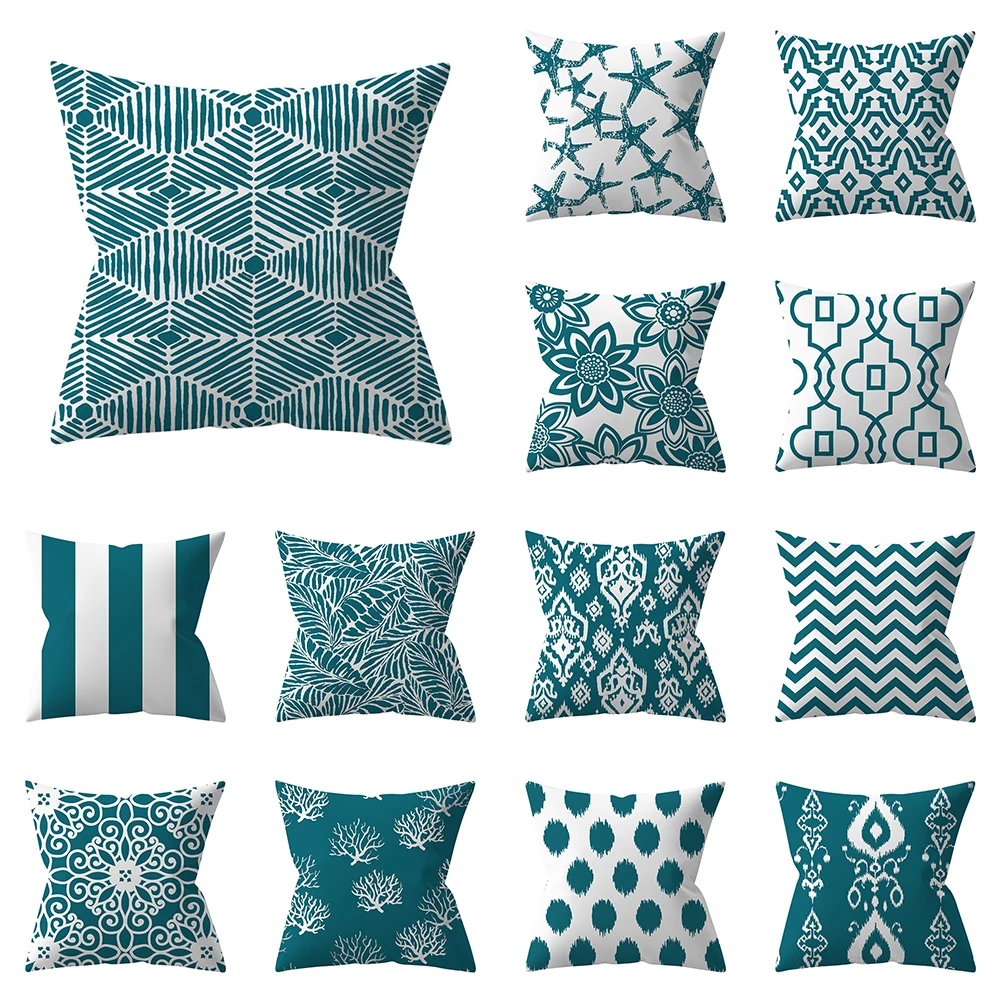 45x45cm Blue Green Geometric Stripe Printed Cushion Cover for Home Living Room Sofa Decoration Throw Pillow
45x45cm Blue Green Geometric Stripe Printed Cushion Cover for Home Living Room Sofa Decoration Throw Pillow
