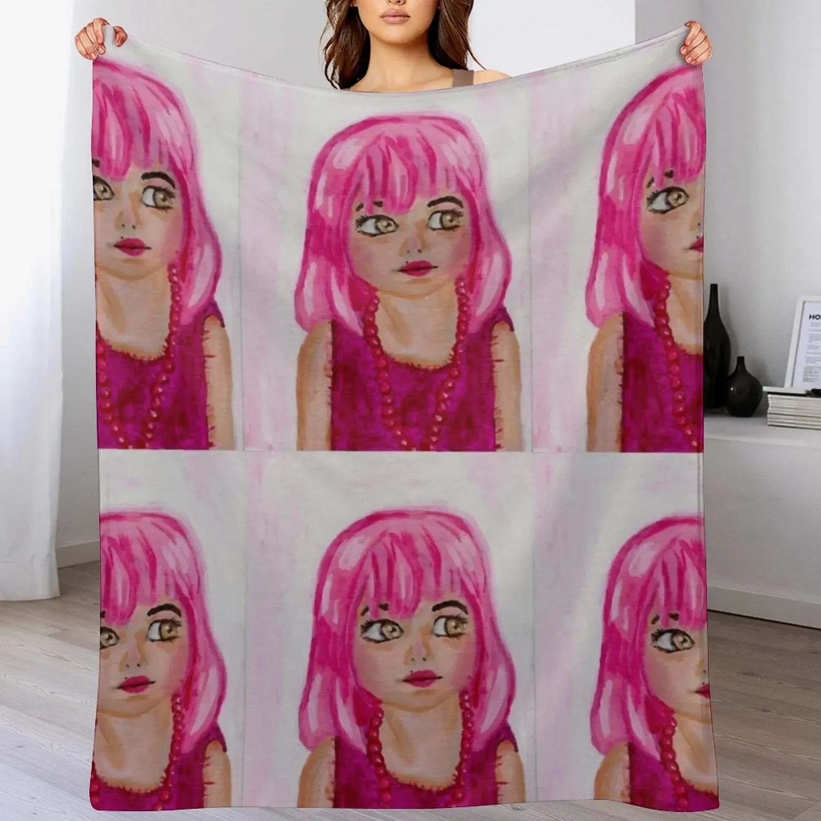 Pink Hair Throw Blanket Soft Sherpa Fleece Warm Blanket for Winter
Pink Hair Throw Blanket Soft Sherpa Fleece Warm Blanket for Winter