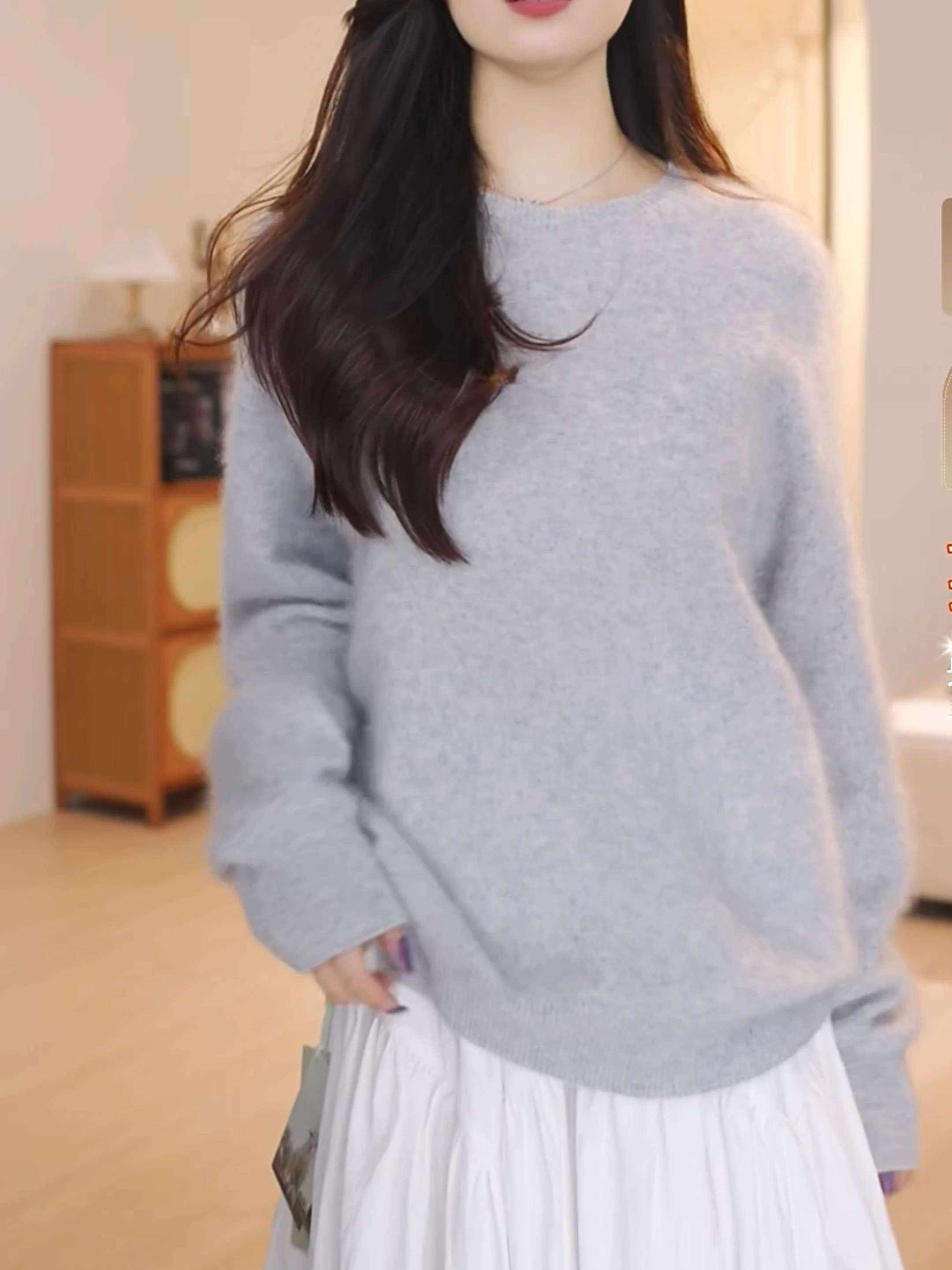 Korean Sle Lazy round Ne Knitwear ey Slimming Top Women's Large Size Autumn New Arrival Versatile Comfortable Commute
Korean Sle Lazy round Ne Knitwear ey Slimming Top Women's Large Size Autumn New Arrival Versatile Comfortable Commute