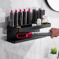 Suitable for Dyson Airwrap Wall-Mounted Shelf Dryer Wall Mount Bathroom Shelf Aluminum Hair Dryer Holder Bathroom Organizer Suitable for Dyson Airwrap Wall-Mounted Shelf Dryer Wall Mount Bathroom Shelf Aluminum Hair Dryer Holder Bathroom Organizer