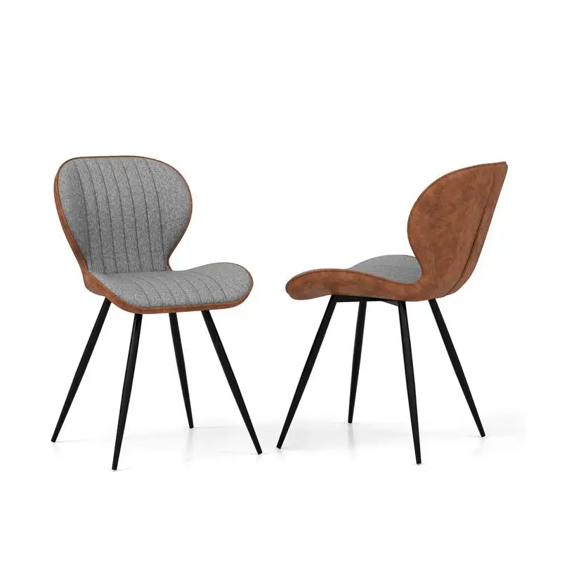 Set of 2 Armless Dining Chair Modern Accent Chairs with Curved Backrest-Gray
Set of 2 Armless Dining Chair Modern Accent Chairs with Curved Backrest-Gray