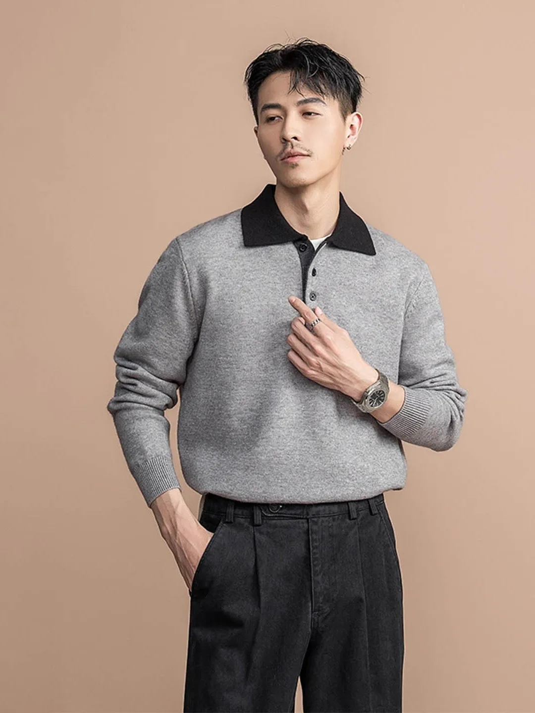 Briti Sle High Branch Cloud Sensation Comfortable Retro Color Blo irt Men's Faion Turn-down Collar Long Sve...
Briti Sle High Branch Cloud Sensation Comfortable Retro Color Blo irt Men's Faion Turn-down Collar Long Sve...