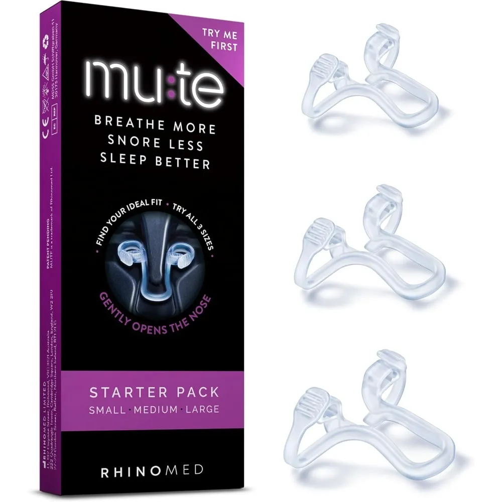 Mute Snore Stopper Nasal Dilator for Snore Reduction Starter Pack Increases Airflow Anti Snoring Devices Nasal Dilators
Mute Snore Stopper Nasal Dilator for Snore Reduction Starter Pack Increases Airflow Anti Snoring Devices Nasal Dilators