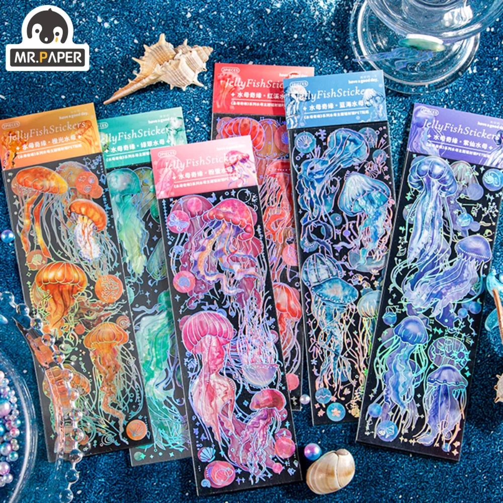 Mr. Paper 6 Style 2pcs/bag Vintage Jellyfish PET Sticker Creative Laser Hand Account Material Decorative Stationery Sticker
Mr. Paper 6 Style 2pcs/bag Vintage Jellyfish PET Sticker Creative Laser Hand Account Material Decorative Stationery Sticker