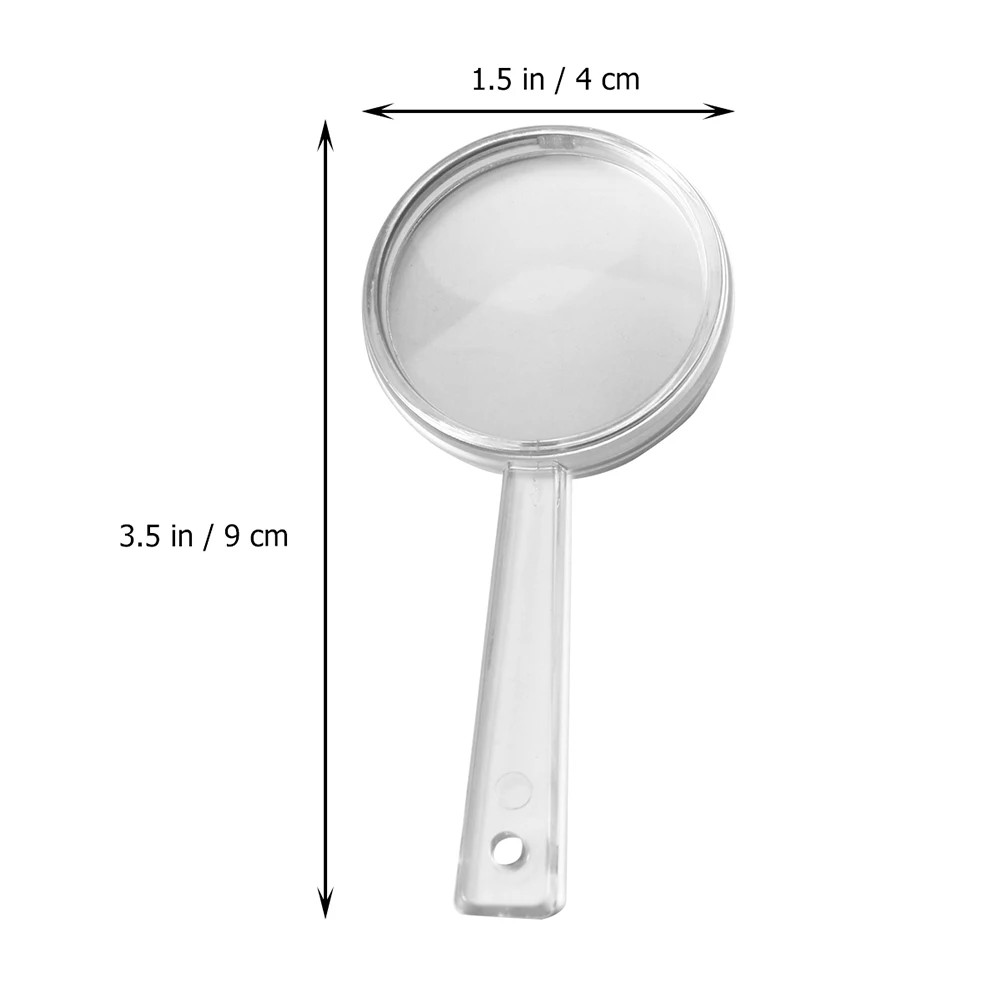 24 Pcs Reading Magnifying Glass Durable Plastic Lens Kids Hand Loupe Hole Jewelry Stamps Coins Insects Observation
24 Pcs Reading Magnifying Glass Durable Plastic Lens Kids Hand Loupe Hole Jewelry Stamps Coins Insects Observation