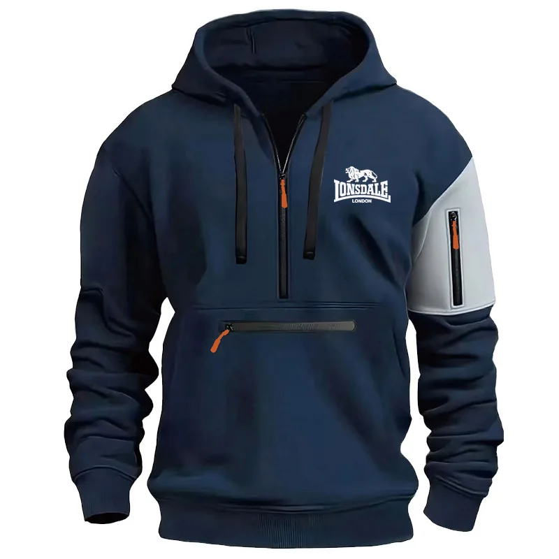 A fashionable, casual, warm, fitness hoodie and pullover for men's outdoor long-sleeved half-zipper hoodie in autumn and winter
A fashionable, casual, warm, fitness hoodie and pullover for men's outdoor long-sleeved half-zipper hoodie in autumn and winter