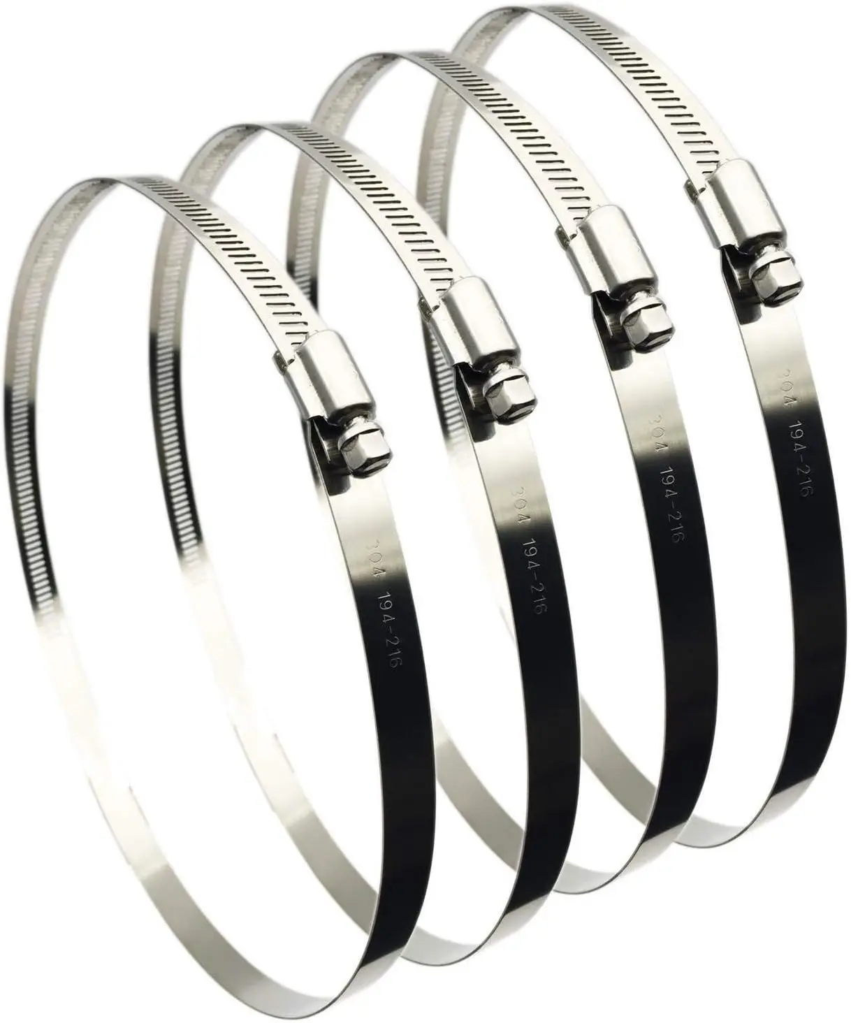 4Pcs 8" Adjustable 304 Stainless Steel Duct Clamps, Worm Drive Hose Clamps (194mm-216mm)
4Pcs 8" Adjustable 304 Stainless Steel Duct Clamps, Worm Drive Hose Clamps (194mm-216mm)