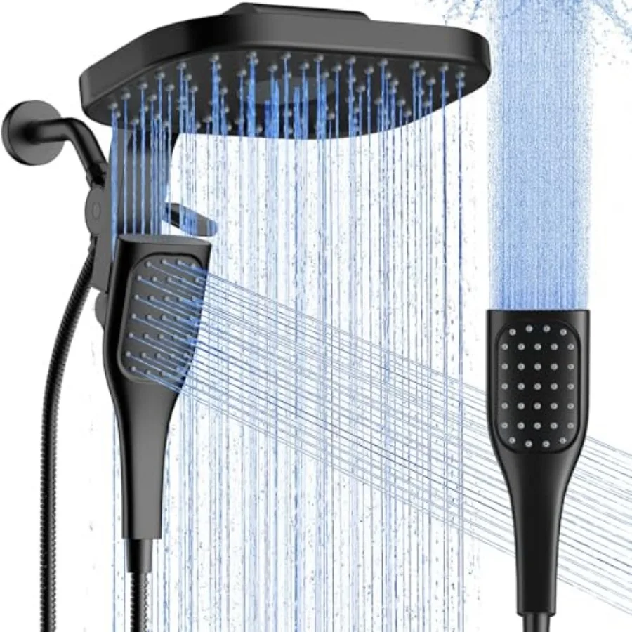 Rain Shower Head with Handheld. High Pressure Multi-Function Rainfall Showerhead Combo with Handheld Spray with Hose, Detachabl
Rain Shower Head with Handheld. High Pressure Multi-Function Rainfall Showerhead Combo with Handheld Spray with Hose, Detachabl