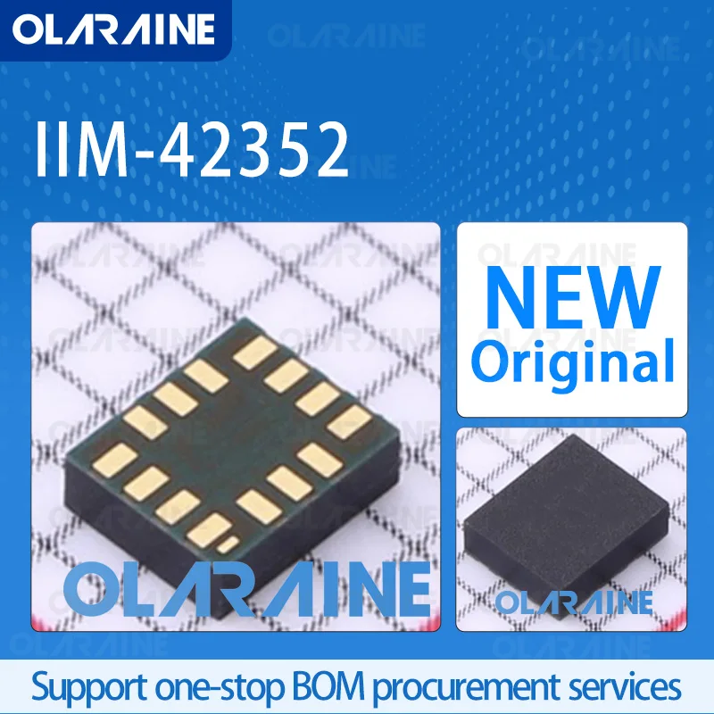 1/5/10Pcs IIM-42352 LGA-14 original 100% new ic chip Accelerometer X, Y, Z I2C, SPI Voltage -3.6 V Current 280 uA
1/5/10Pcs IIM-42352 LGA-14 original 100% new ic chip Accelerometer X, Y, Z I2C, SPI Voltage -3.6 V Current 280 uA