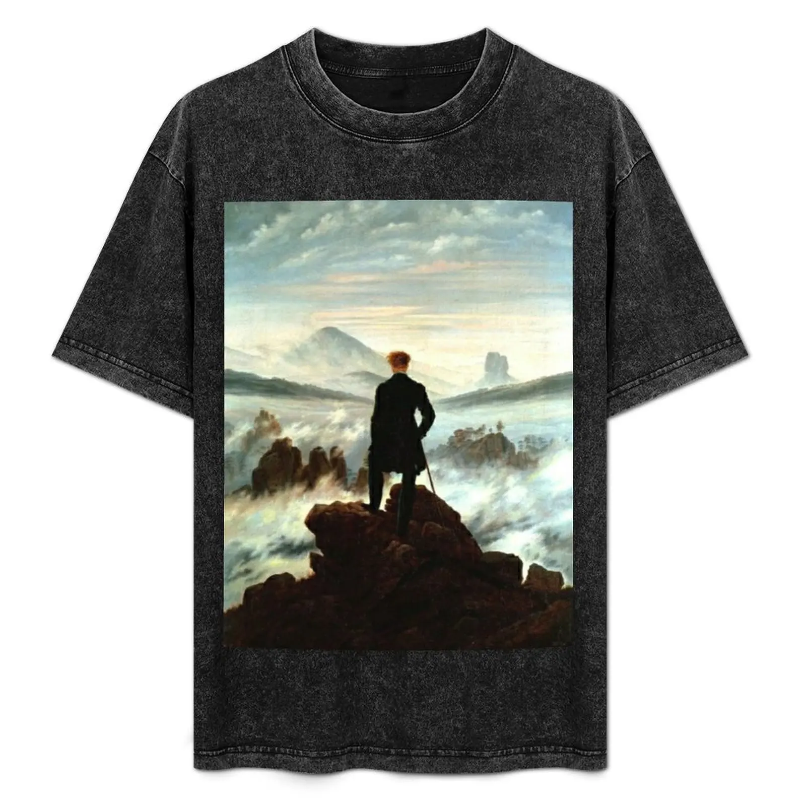 Caspar David Friedrich - Wanderer above the sea of fog T-Shirt Festival Casual Short Sleeve
Caspar David Friedrich - Wanderer above the sea of fog T-Shirt Festival Casual Short Sleeve