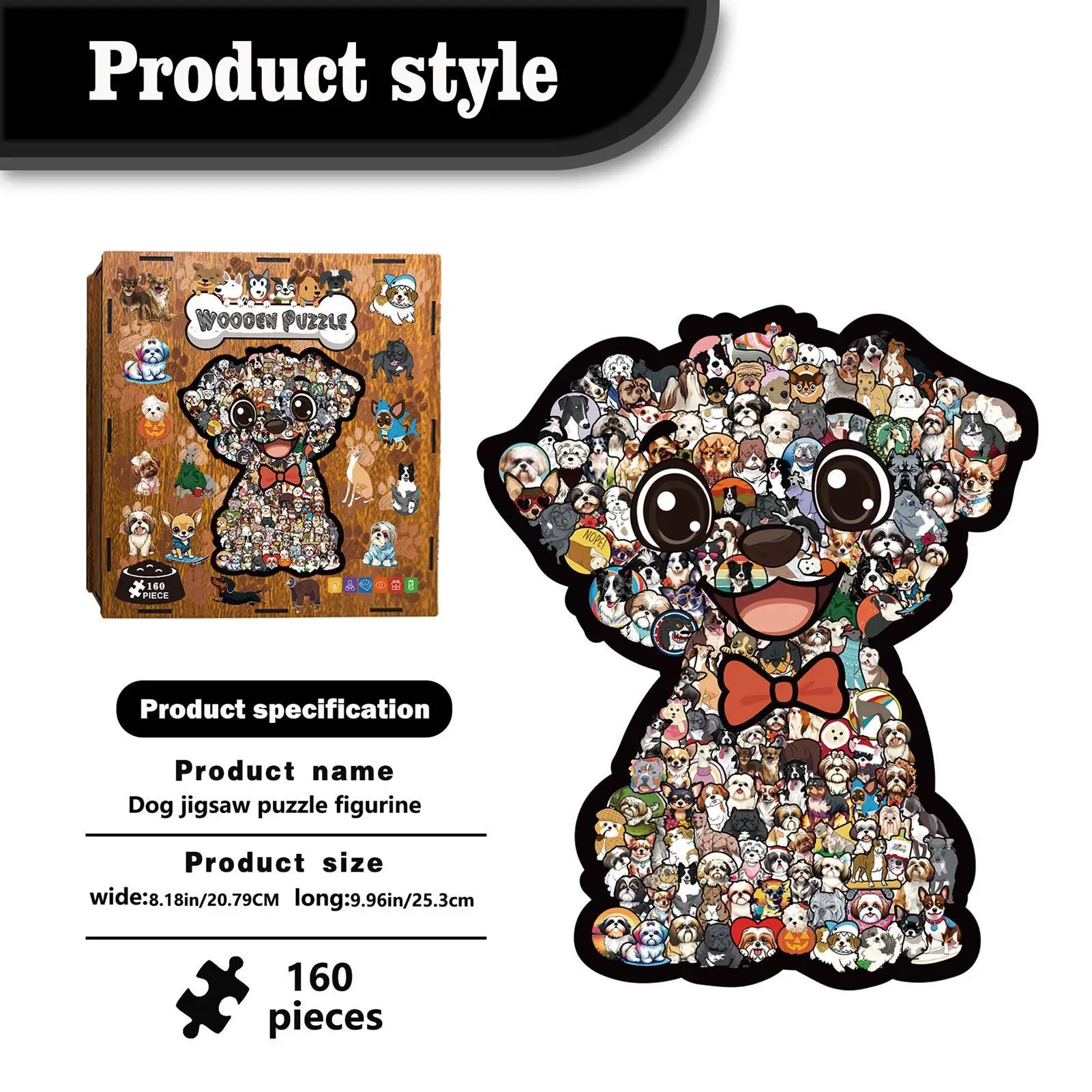 Wooden Jigsaw Puzzle 160 Pieces Precise Toy Decor Kit Wooden Dog Jigsaw Puzzles For Adults Kids Family Friends Lovers Home
Wooden Jigsaw Puzzle 160 Pieces Precise Toy Decor Kit Wooden Dog Jigsaw Puzzles For Adults Kids Family Friends Lovers Home