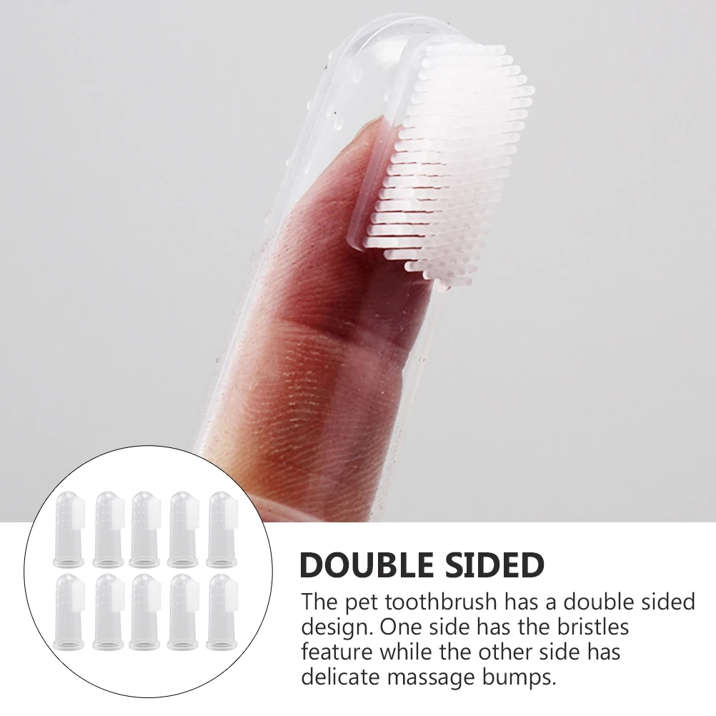 20pcs Pet Finger Toothbrush Silicone Dog Cat Cleaning Tool Gums Teeth Dental Health Supplies Double Sided Bristles
20pcs Pet Finger Toothbrush Silicone Dog Cat Cleaning Tool Gums Teeth Dental Health Supplies Double Sided Bristles