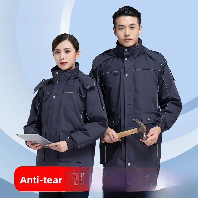 Thickened Winter Work Uniform Men's Cotton Jacket And Pants Set Labor Protection Cold Resistance Factory Workshop Upper Apparel
Thickened Winter Work Uniform Men's Cotton Jacket And Pants Set Labor Protection Cold Resistance Factory Workshop Upper Apparel