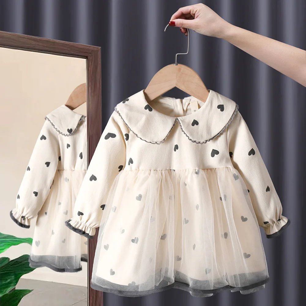 Children's Clothing Girls Dress Spring and Fall Children's Long-sleeved Love Mesh Princess Skirt Baby Sweet Dresses
Children's Clothing Girls Dress Spring and Fall Children's Long-sleeved Love Mesh Princess Skirt Baby Sweet Dresses