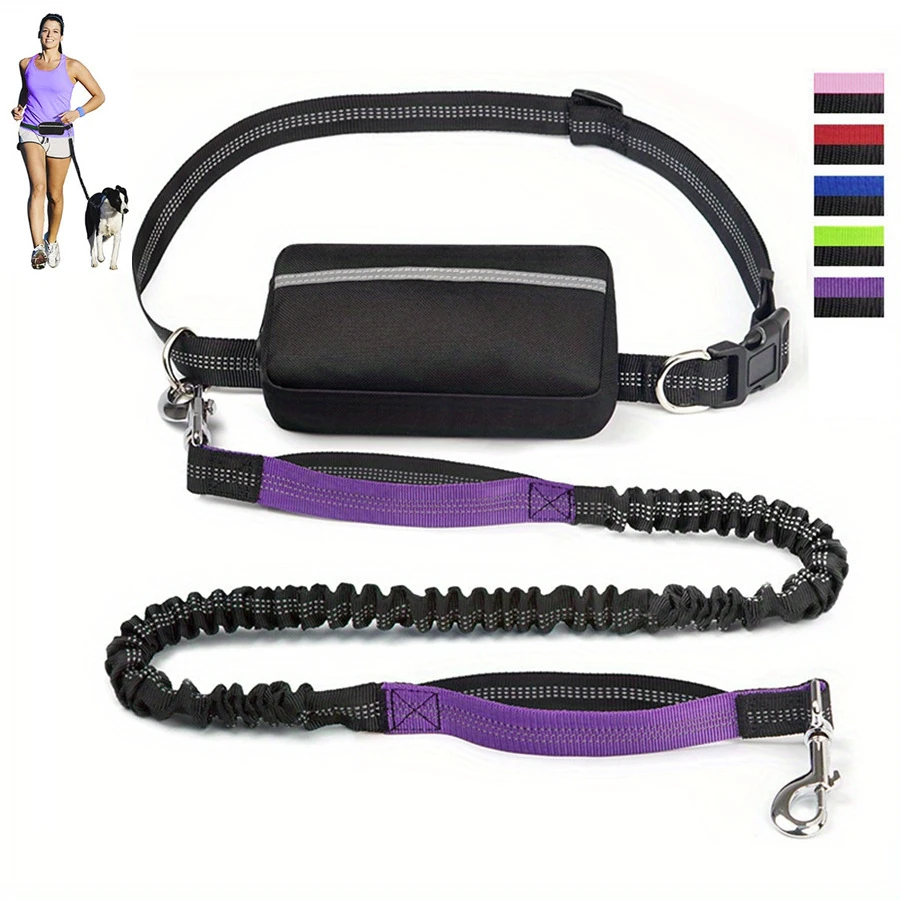 Hands-Free Dog Leash With Waist Bag Reflective Nylon Dog Rope For Running Walking Outdoor Dog Training Leash With Two Handles
Hands-Free Dog Leash With Waist Bag Reflective Nylon Dog Rope For Running Walking Outdoor Dog Training Leash With Two Handles