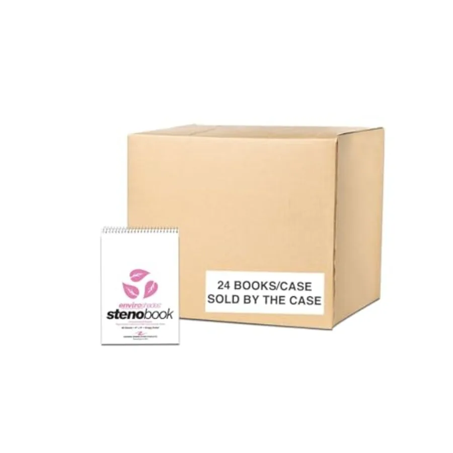 Enviroshades Colored Steno Books Pack of Memo Pads Recycled Pink Paper 6" x 9" 80 Sheets Gregg Ruled Perforated Wirebound Heavy
Enviroshades Colored Steno Books Pack of Memo Pads Recycled Pink Paper 6" x 9" 80 Sheets Gregg Ruled Perforated Wirebound Heavy