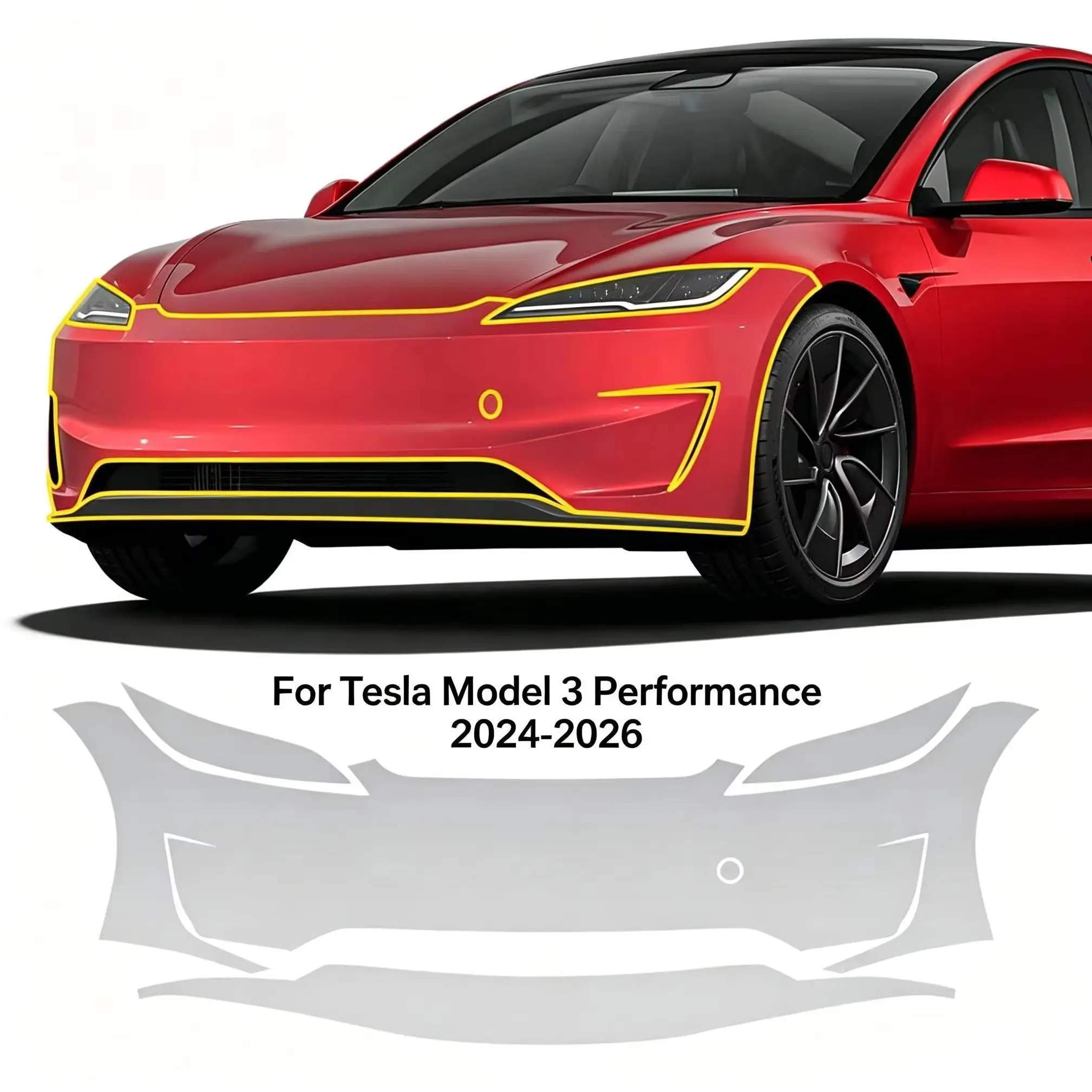 8.5Mil TPU Bumper For Tesla Model 3 Performance 2024-2026 Scratch-resistant Paint Protection Film Transparent Bra Per-cut PPF
8.5Mil TPU Bumper For Tesla Model 3 Performance 2024-2026 Scratch-resistant Paint Protection Film Transparent Bra Per-cut PPF 